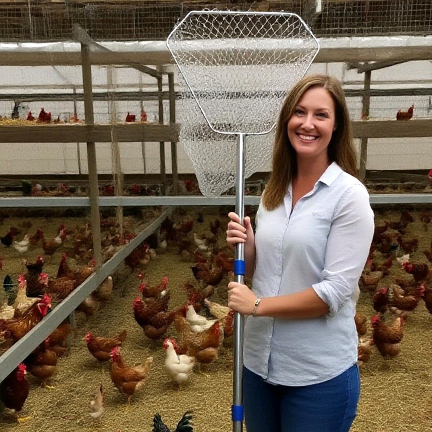 BRZFWLMYDF Chicken Net Catcher Stainless Steel Poultry Catching Nets