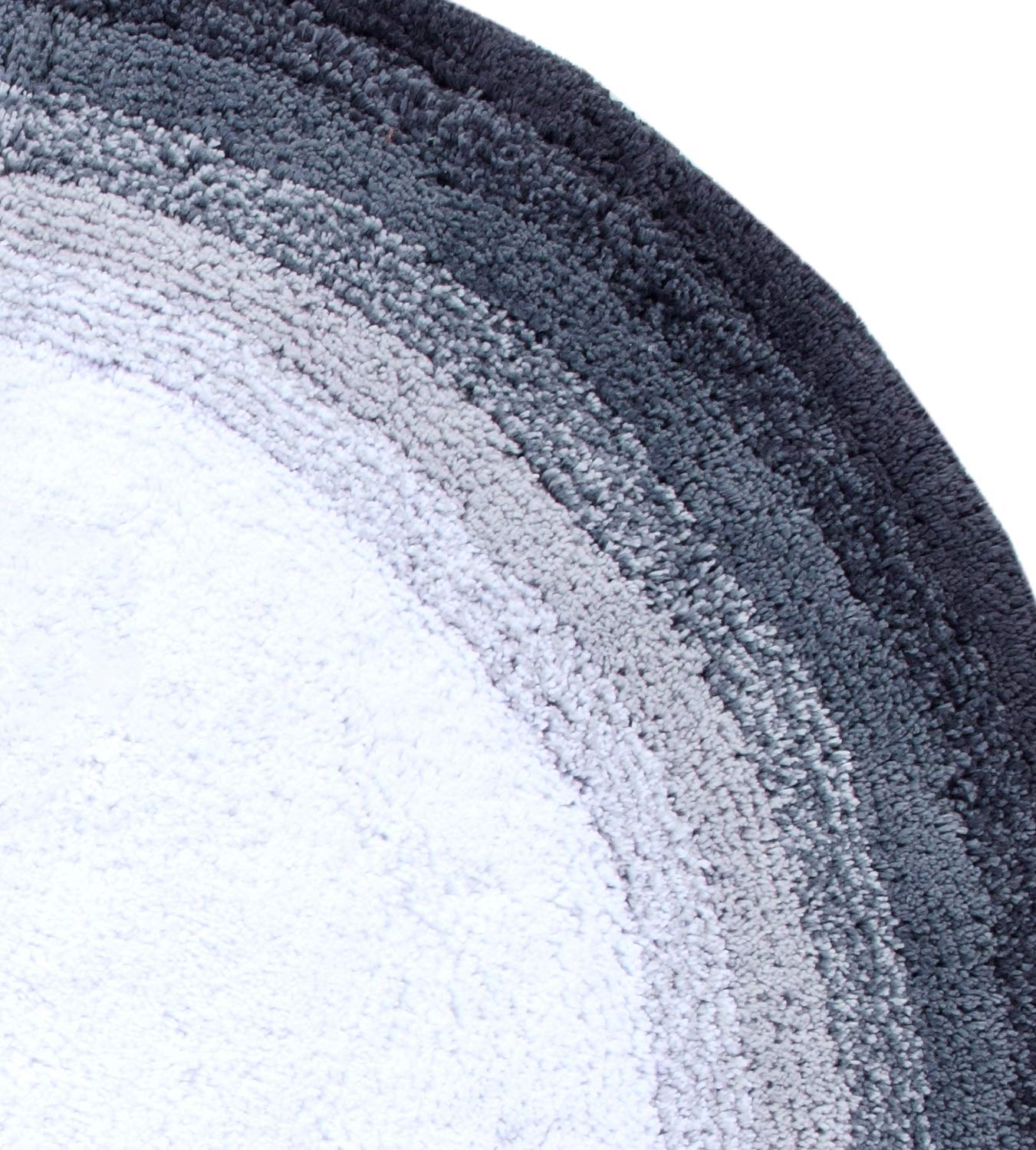 Better Trends Round Bath Mat, 30" Diameter, 100% Cotton Non Slip Bathroom Rug, Water Absorbent, Machine Washable, (Gray) Torrent Collection