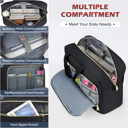 NEWHEY Laptop Bag 17.3 inch Briefcase for Women Large Laptop Case Computer Bag Work Bag Messenger Bag for Business/Office Travel/College