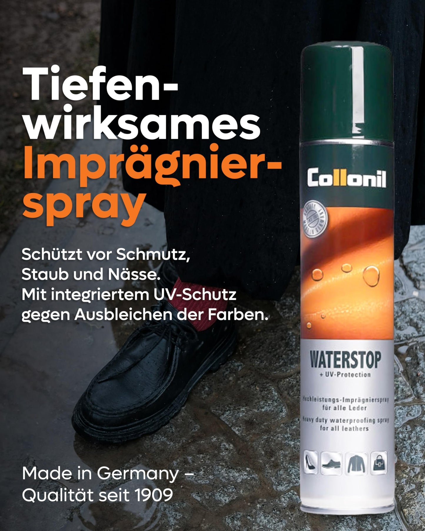 Collonil Unisex-Adult Waterstop 200ml Spray Shoe Care Product, Transparent, 200 ml (Pack of 1)