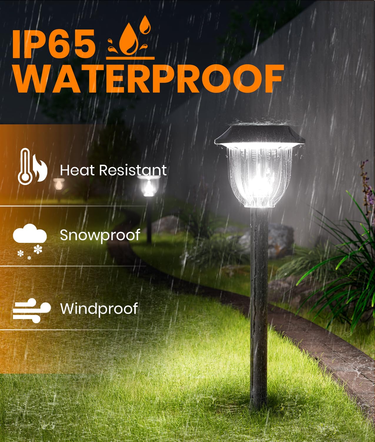 12000K 10 Pack Solar Lights Outdoor IP65 Waterproof,HIGH-POWER LED Solar lights for Outside,Landscape Lighting,Garden Decorative for Yard,Patio,Landscape,Walkway,Sidewalk,Driveway,Lawn (Cold White)