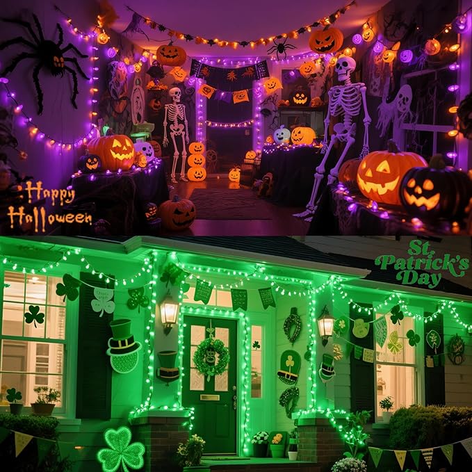 2 Pack Battery Powered String Lights, Total 33 FT 100 LED Colorful Christmas String Lights for Indoor Outdoor Decoration, Twinkle Fairy Light for Tree Classroom Party Room Garden XMAS Tree Party Decor