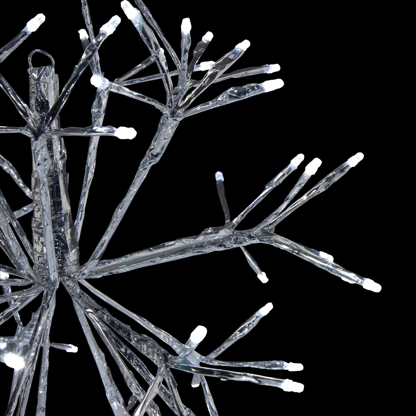Alpine Corporation 16"H Indoor Holiday 3D Snowflake Hanging Ornament with LED Lights, White , Christmas Decoration