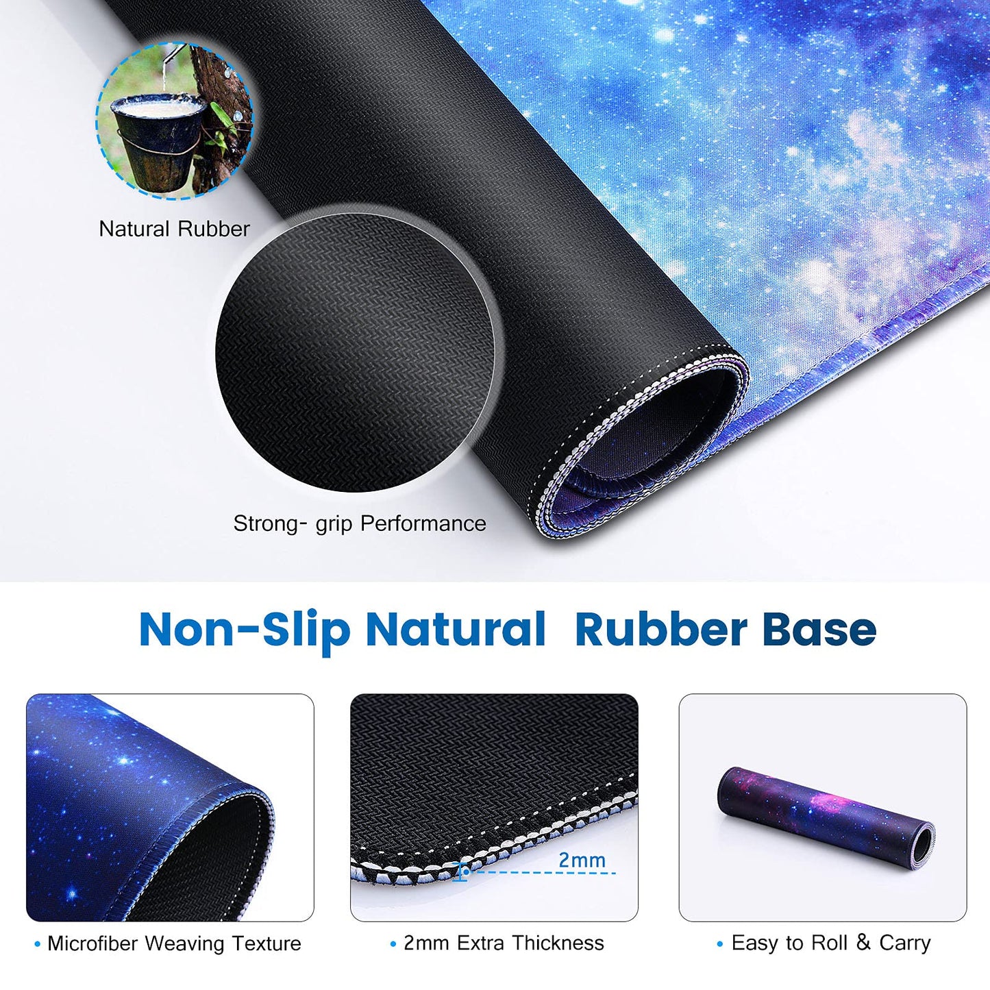 Gaming Mouse Pad, Large Mouse Pad XL 31. 5x11.8in, Big Extended Computer Keyboard Mouse Mat Desk Pad for Laptop with Stitched Edges, Waterproof Mousepad for Gamer Home&Office