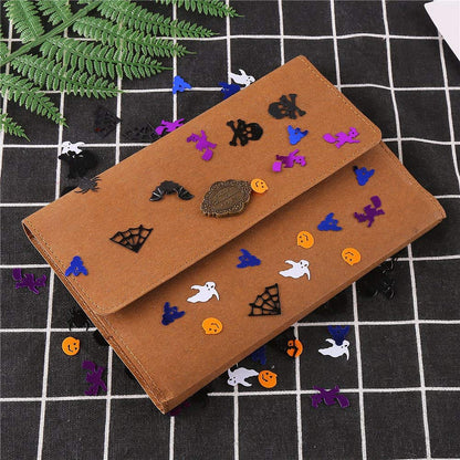 DIYASY 5000 Pcs Halloween Confetti Glitter,Confetti Sprinkles Bats Spider Pumpkin Table Scatter for Halloween Table Decorations