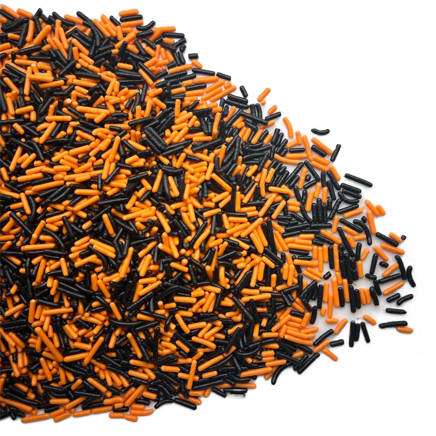 SE Si&Moos Black and Orange Sprinkles Edible Black and Orange Jimmies Soft Jimmy Sprinkles Halloween Cake Decorations Christmas Cookie Decorations for Cake Decorating,Ice Cream Toppings & Baking 2.75 OZ