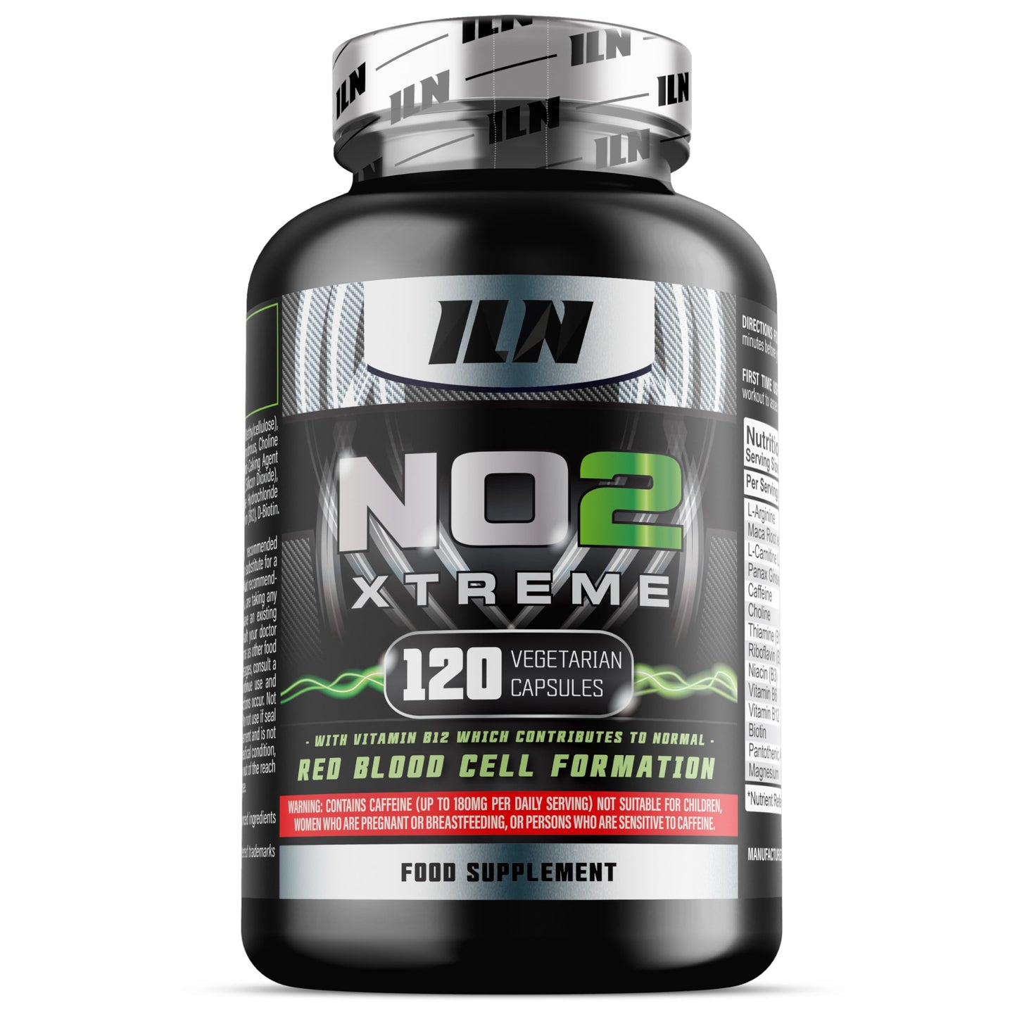 NO2 Xtreme – High Strength 5,070mg Nitric Oxide Supplements for Men & Women – Nitric Oxide Booster Pre Workout Tablets with L Arginine (120 Vegetarian Capsules)