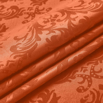 SASTYBALE Rust Jacquard Square Napkin, Damask Wrinkle Free Soft Polyester Napkins, Thanksgiving Fabric Cloth Napkins for Christmas, Wedding,Holiday, Party, Dinners, Set of 4 (Rust, 20X20 inch Napkin)