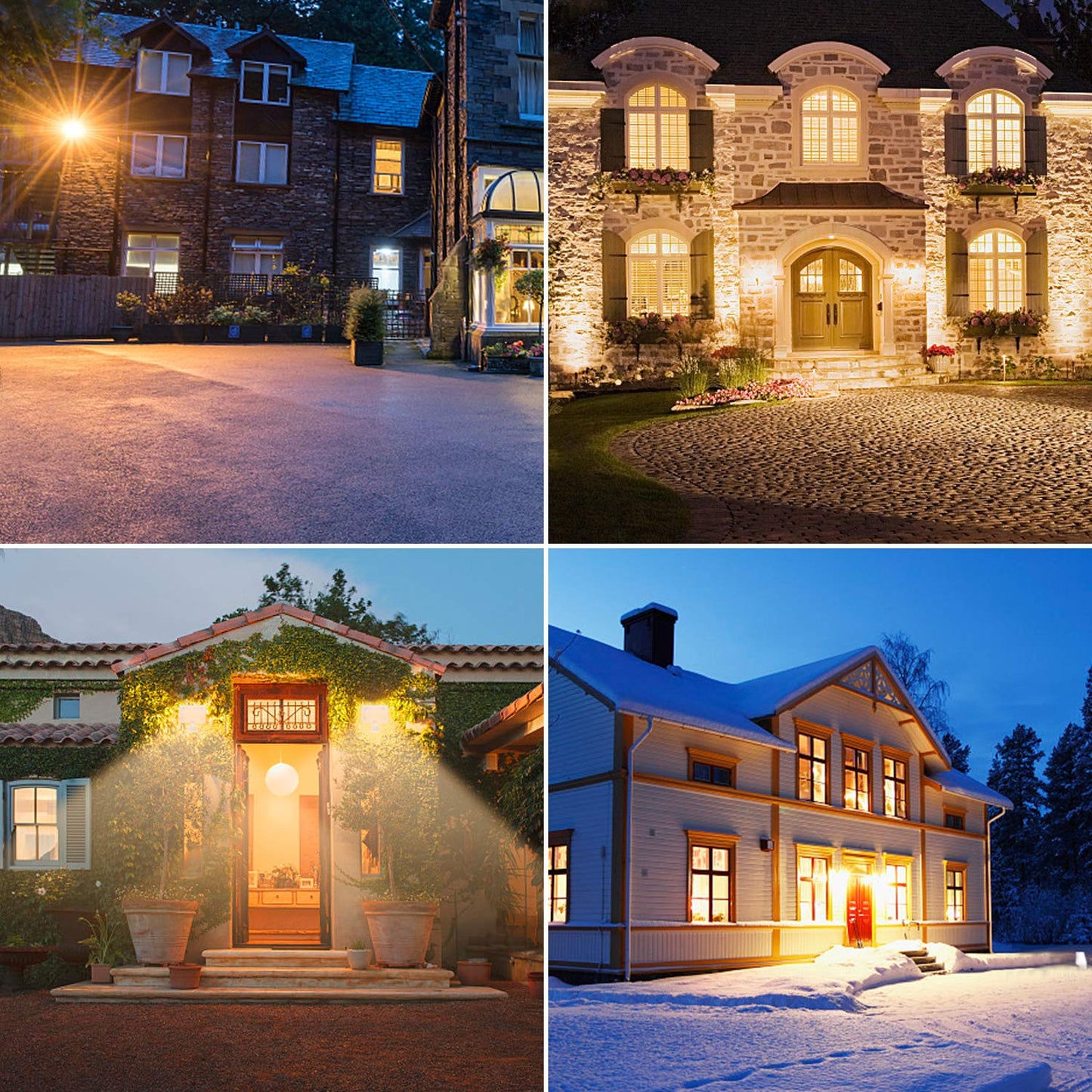 CLV 35W Plug in Security Lights with Motion Sensor, Upgrade 30W Led floodlight with UK Plug, 3000 Lumens IP66 Waterproof PIR Lights Outdoor for Garden, Forecourt, Garage,Pathway, 2700K Warm White