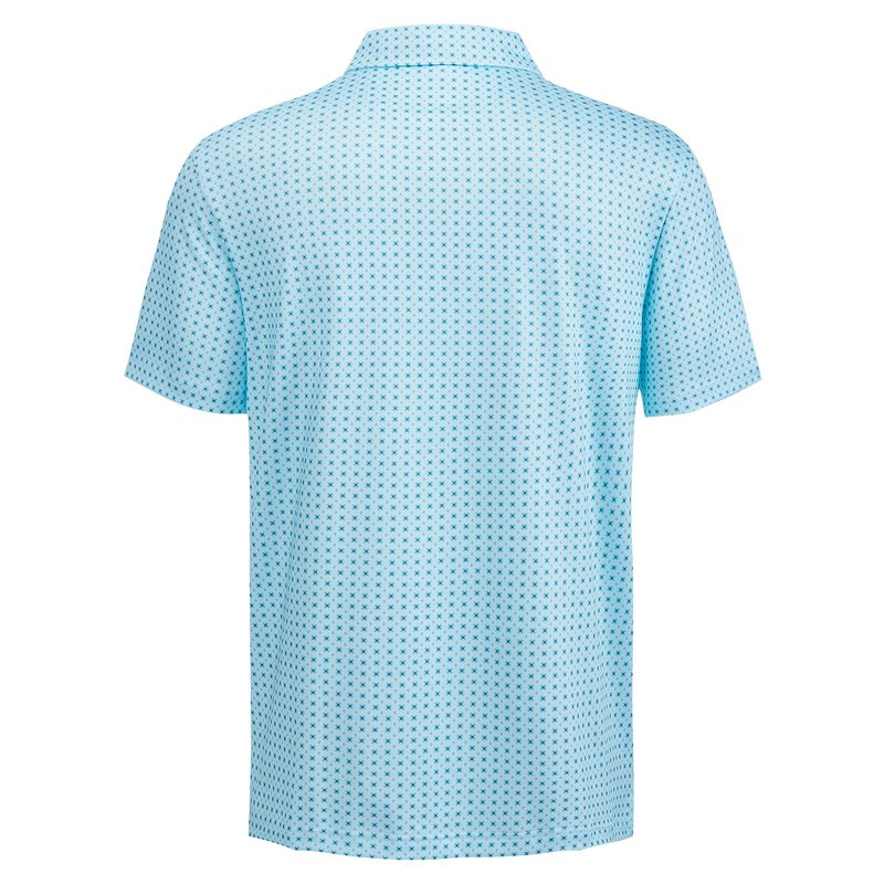 Men's Golf Shirts for Mens Polo Shirts Moisture Wicking Floral Geometric Print Collared Mens Golf Polo Shirts Short Sleeve Dry Fit Polo Shirts for Men, 3XL