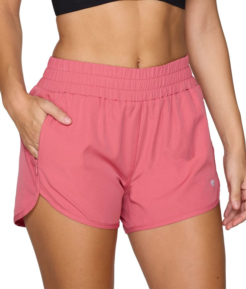 COLOSSEUM Active Women's Annika Moisture Wicking Performance Running Short with Zipper Pockets (Rose, Medium)