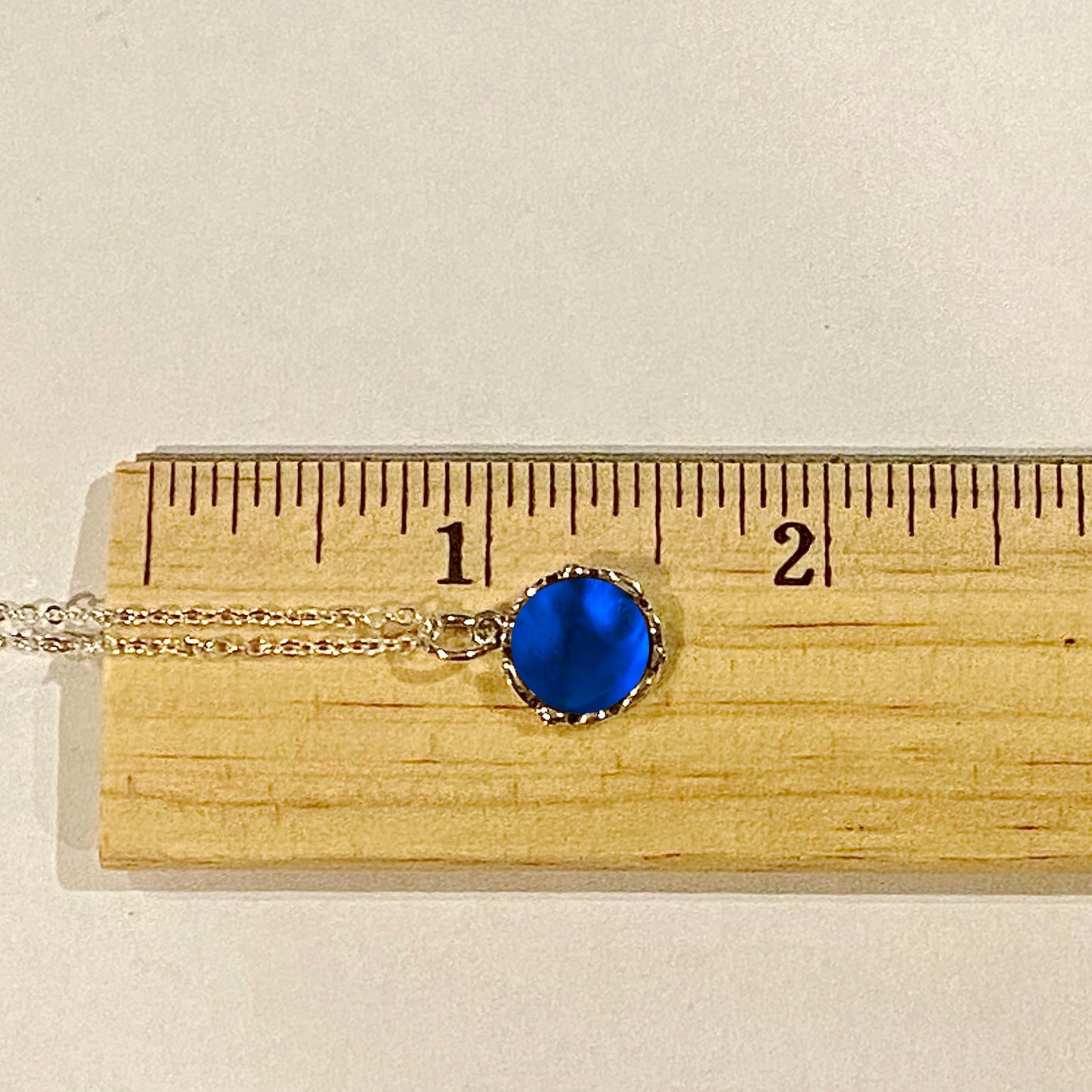 Bottled Up Designs Handmade Vintage Necklace, Recycled 1960's Glass, Sterling Silver, Eco Friendly, Made in USA, Birthday Gifts, Mothers Day, Women, Anniversary (Cobalt Skin Cream Jar)