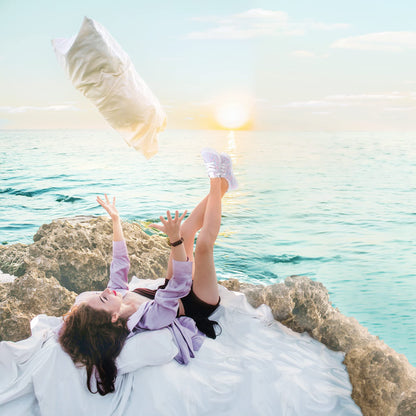 ALTOCIS Women's Knit Slip On Sneakers Ladies Elastic Low Top Flats Lightweight Breathe Mesh Fashion Sneakers Cute Flying Woven Loafers(Purple US5)