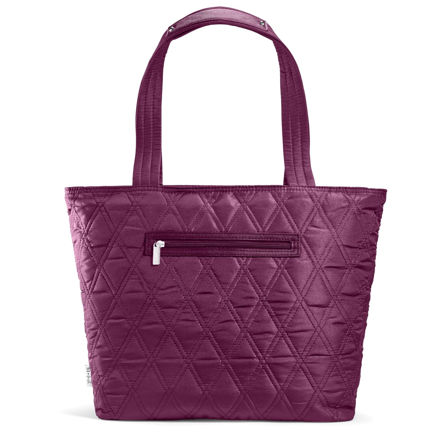 Fit & Fresh Metro 2-in-1 Quilted Tote, Multipurpose Travel and Work Bag with Insulated Cooler Compartment for Women, Laptop-Friendly, Thermal Insulated, Perfect for Office, Nurse, Teacher