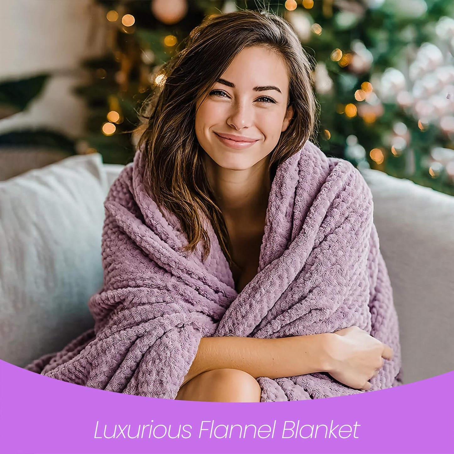 Birthday Gifts for Women Care Package, Get Well Soon Gifts for Mom, Her, Girlfriend, Bestie, Sister, Wife - White Elephant, Christmas, Self Care Gift Basket with Luxurious Flannel Blanket