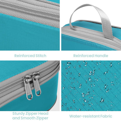 Cambond Compression Packing Cubes for Travel Women - 4 Pack Luggage Packing Organizers Bags Compression Cubes for Travel Essentials Carry on Suitcases, Multi-color