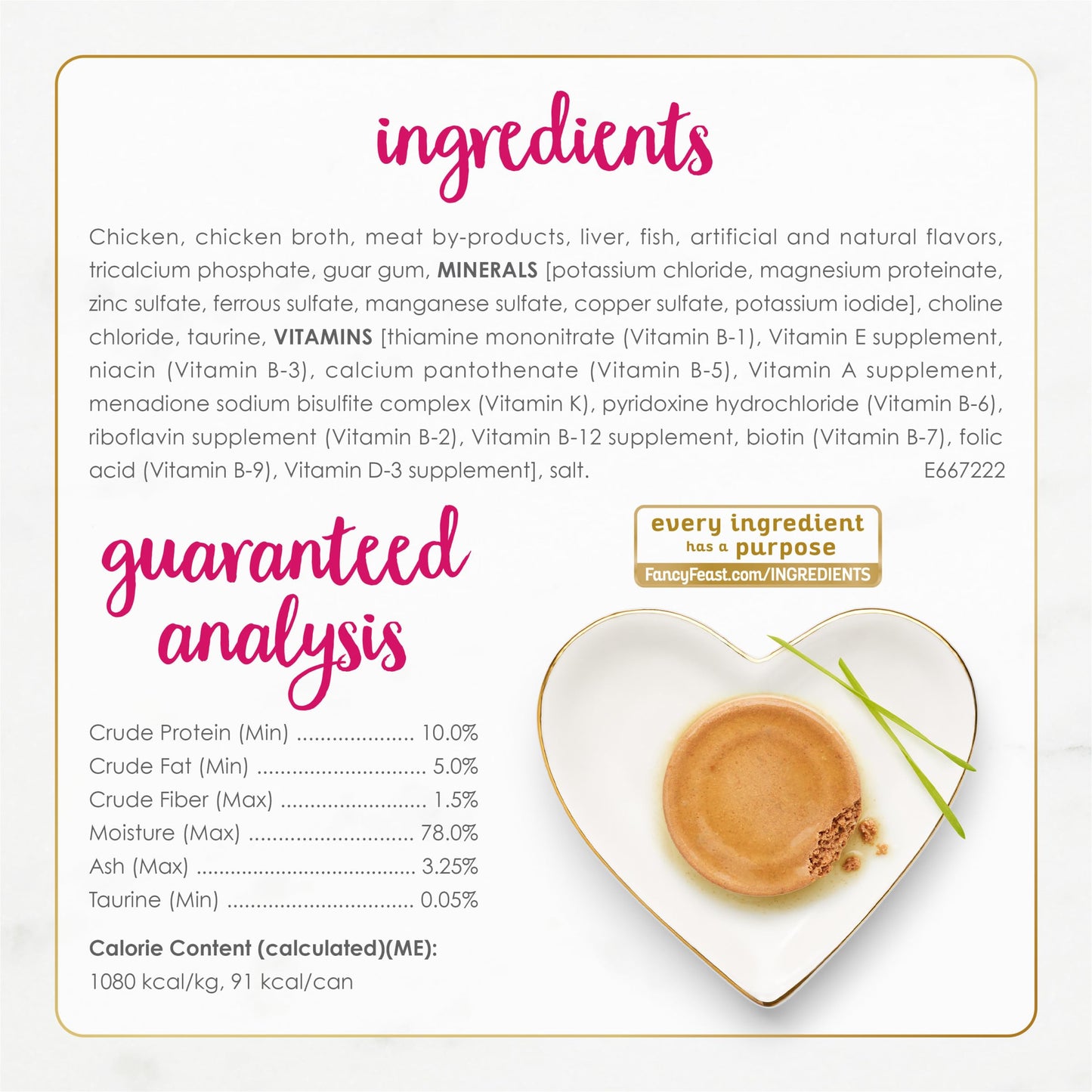 Fancy Feast Chicken Feast Classic Pate Collection Grain Free Wet Cat Food Multi-Pack - (Pack of 24) 3 oz. Pull-Top Cans