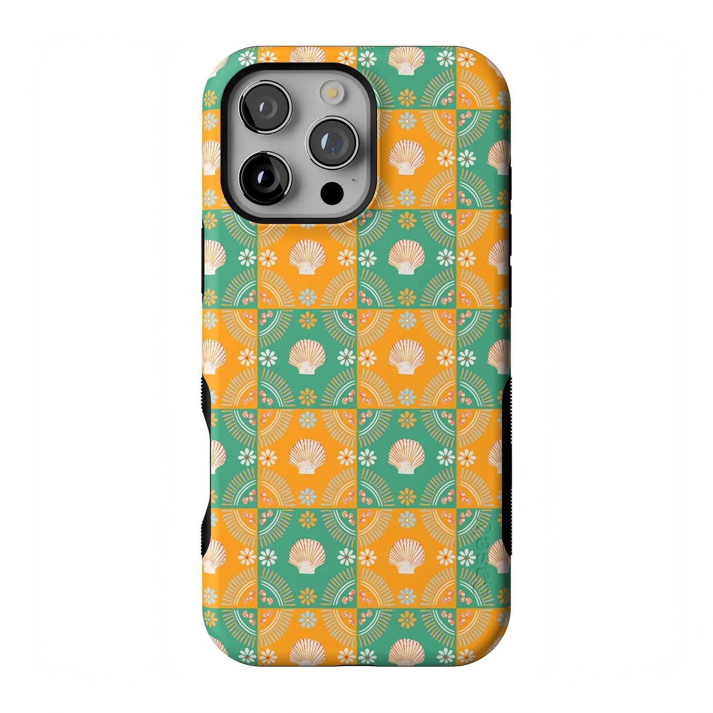 Casely iPhone 16 Pro Case | Fit Check | Neutral Checkerboard | Compatible with MagSafe | Bold Protective Design