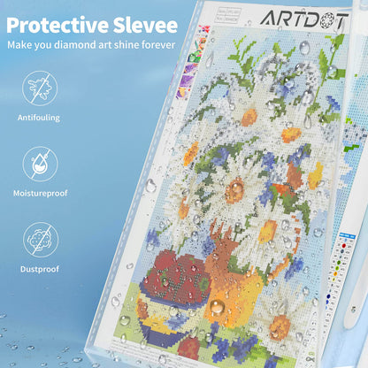 ARTDOT A3 Storage Book for Diamond Painting Kits, Diamond Art Portfolio Folder with 30 Pocket Slevees Protectors