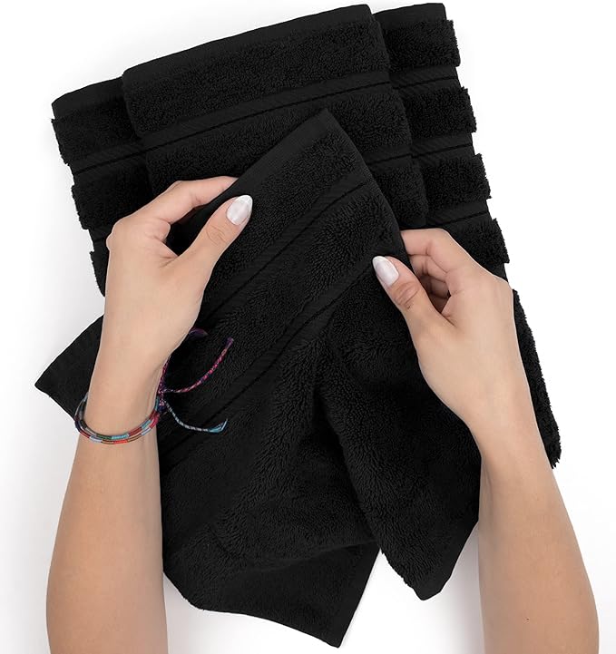 American Soft Linen Luxury 6 Piece Towel Set, 2 Bath Towels 2 Hand Towel 2
