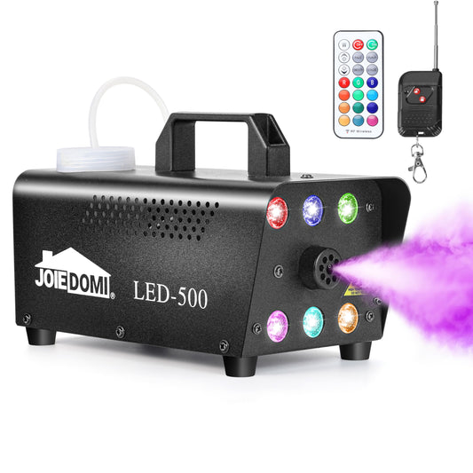 Joiedomi Halloween Fog Machine with 13 Colors, 500W Halloween Smoke Machine with 4 light modes & Wireless Remote Control for Parties Decoration Holiday Events, Wedding (Not Included Atomized Liquid)