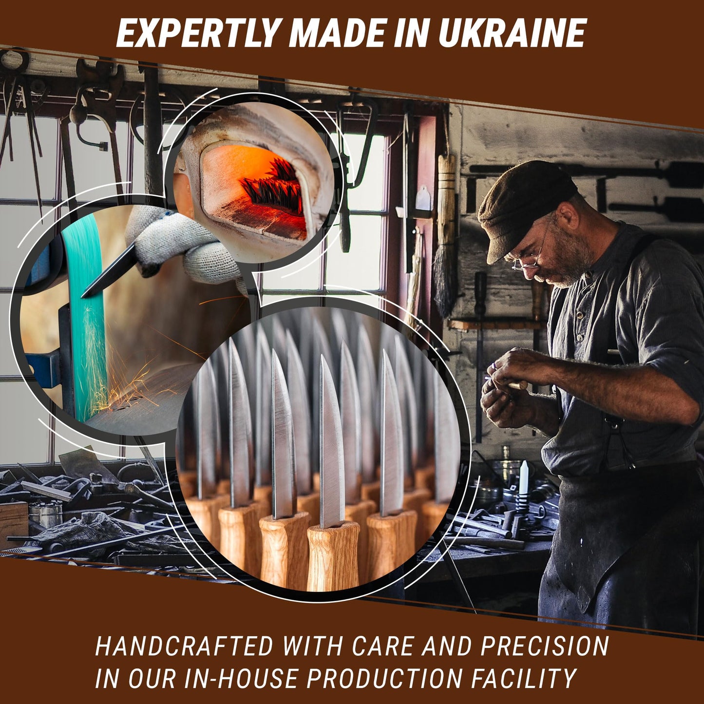 BeaverCraft Wood Carving Sloyd Knife C4s 3" - Whittling Knife with Leather Sheath for Carvers - Chip Wood Carving Tools for Beginner and Profi