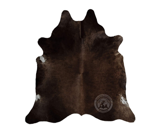 Sunshine Cowhides 100% Genuine Dark Chocolate Brown Cowhide Rug - Modern Style Animal Skin Rug & Floor Carpet for Living Room, Bedroom, Kitchen & More - Extra Large (6x7-8 Ft.)