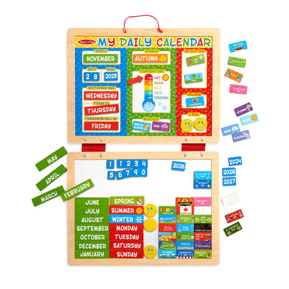 Melissa & Doug My First Daily Magnetic Calendar - Activities Calendar For Kids, Weather And Seasons Calendar For Preschoolers and Kids Ages 3+