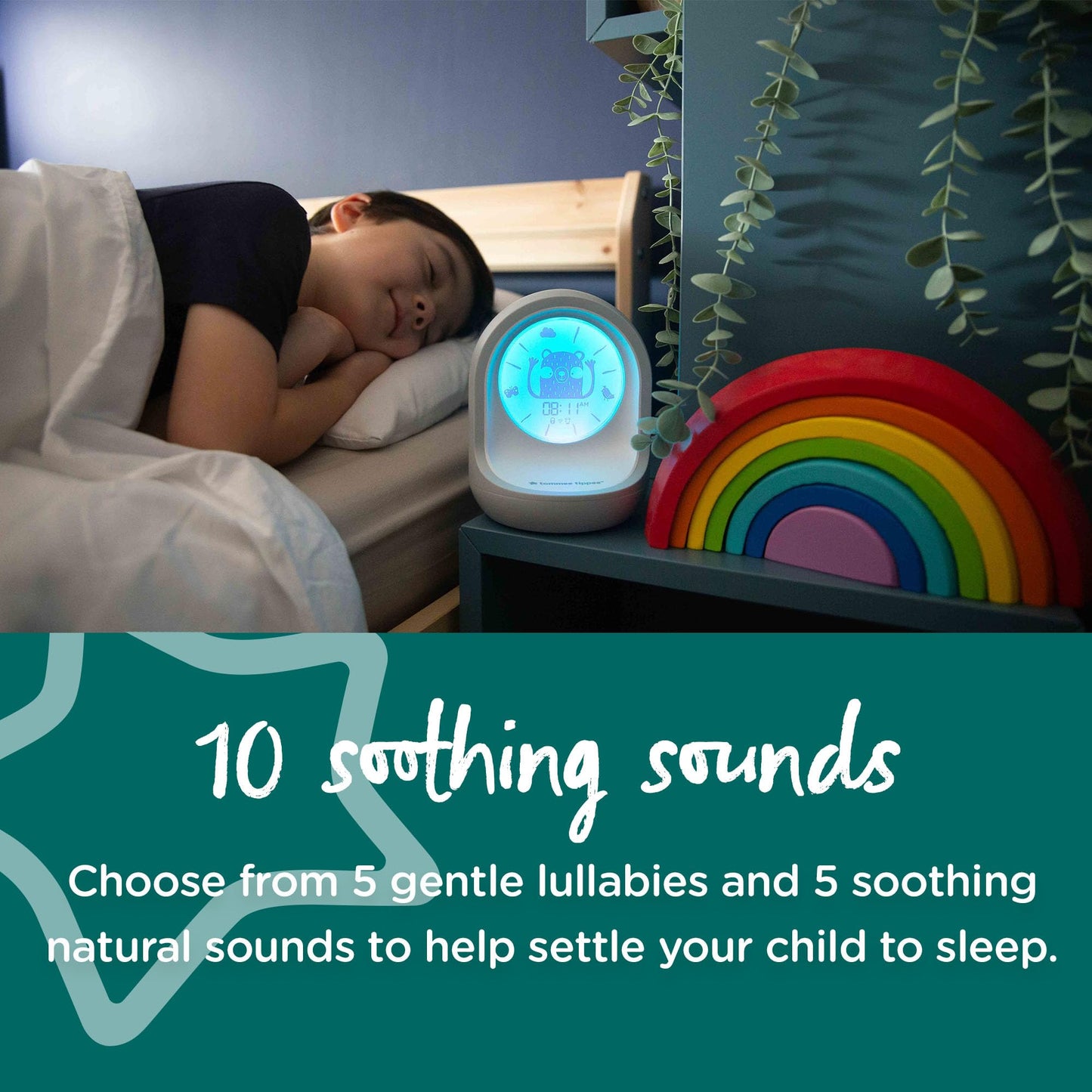 Tommee Tippee Sleep Trainer Clock, Timekeeper Connected Sleep Aid, from The Creators of The Groclock, App-Enabled Alarm Clock and Nightlight for Children