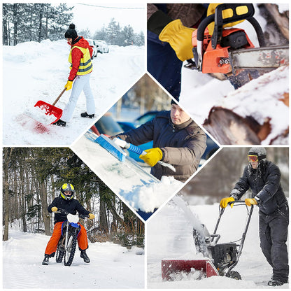 DLY Winter Work Gloves,Leather Winter Work Gloves for Men and Women,Waterproof Winter Gloves with Waterproof Membrane,Warm Working Gloves for Construction, Equipment Operation, Driving, Road Machinery