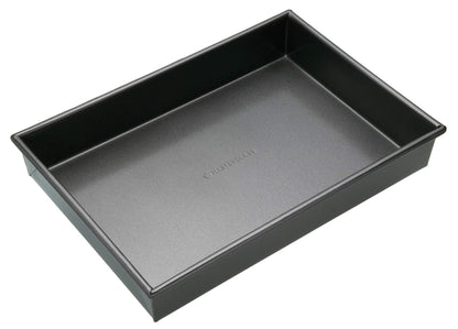 MasterClass 35 x 24 cm Baking/Roasting Tray with PFOA Non Stick, Robust 1 mm Carbon Steel Deep Rectangular Traybake Tin, Grey