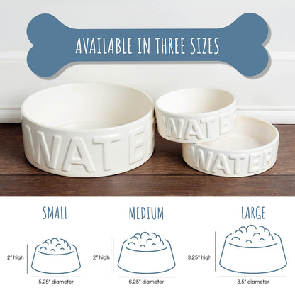 Park Life Designs Pet Bowl | Classic Water (Medium, Grey)