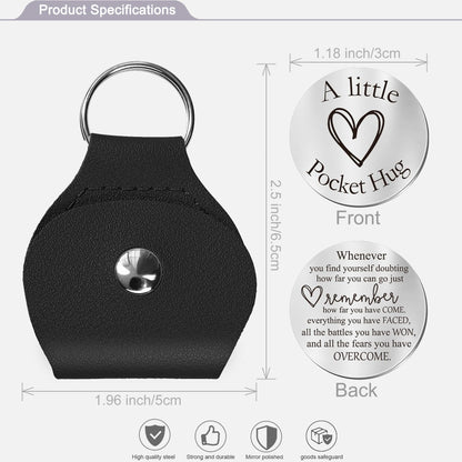 CINDYHE Pocket Hug Token keychain Gifts for Men Women Him Her Dad Mom Son Daughter Brothers Sisters Teacher Boy Girl Friends (Sobriety)