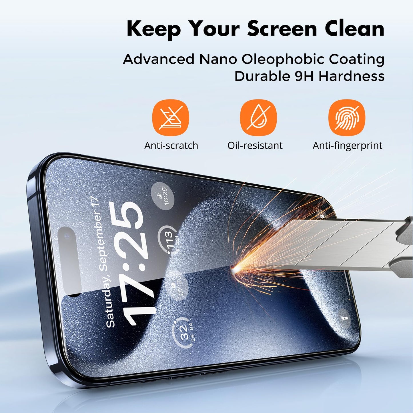 UNBREAKcable 2-Pack Screen Protector for iPhone 16e/13/13 Pro/14, Double Shatterproof Tempered Glass [Easy Installation] [9H Hardness] [99.99% HD] [Case Friendly] for Apple 13 Pro/13/14/16e 6.1 inch