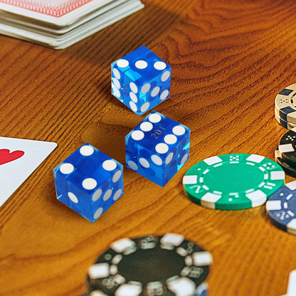 GSE Games & Sports Expert Casino Dice Game AAA Grade 19mm Pro Vegas Style Craps Dice Set of 5 with Razor Sharp Edges & Matching Serialized Numbers for RPG, Dice Stacking, Yahtzee Dice Games