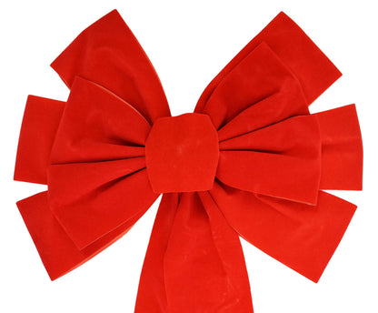 Black Duck Brand Set of 2 Red Velvet Bows 26" Long 10" Wide 10 Loop Holiday/Christmas Bows!