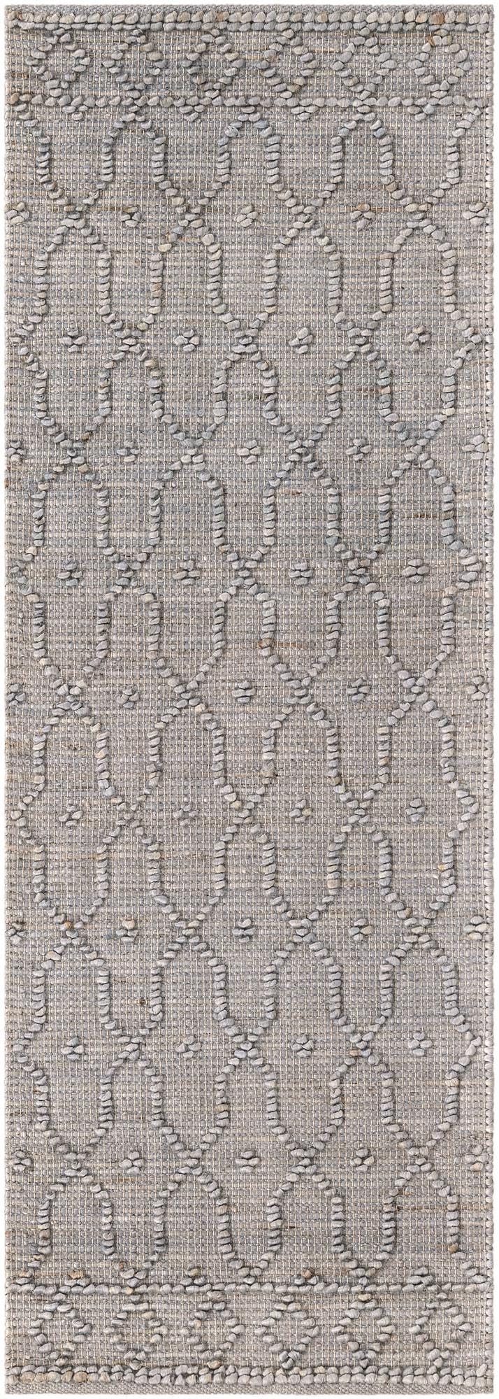 Rugs.com - Larsa Jute Rug – 6 Ft Runner Gray Hand Woven Jute Runner Eco-Friendly Texture for Hallways, Kitchens, and Entryways