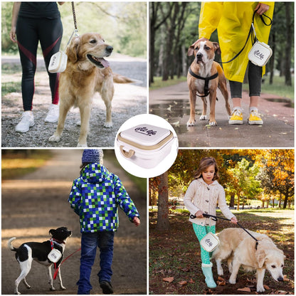 Collapsible Dog Water Bowl, Portable Dog Bowl for Traveling, 2-in-1 Pet Food and Water Feeder - Travel Dog Bowls with Lid for Walking, Traveling, Camping and Hiking