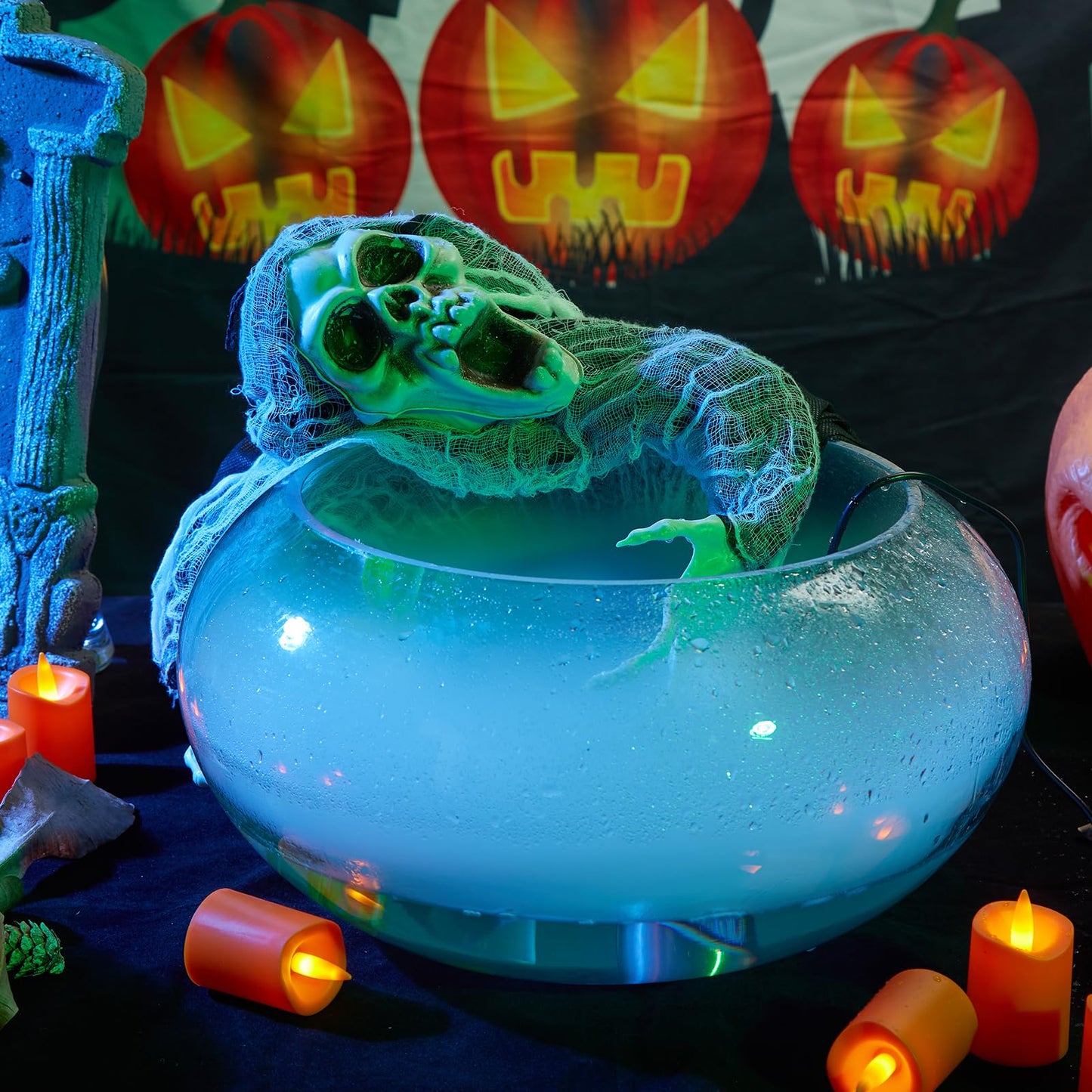 FITNATE Mist Maker, Upgraded Fogger Water Fountain Pond Fog Machine Atomizer for Halloween Gatherings, Festivals, and Other Holidays, with Ceramic Disc Tools