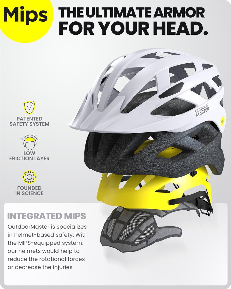 OutdoorMaster MIPS Adult Recreational Cycling Helmet - Chalk Cliff,M