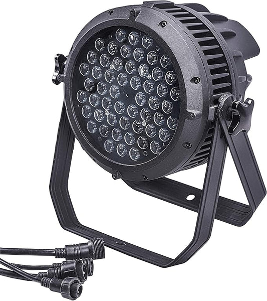 Led Stage Lights, 54x3w RGBW Waterproof Led Par Light, IP67 DMX Outdoor LED Uplight