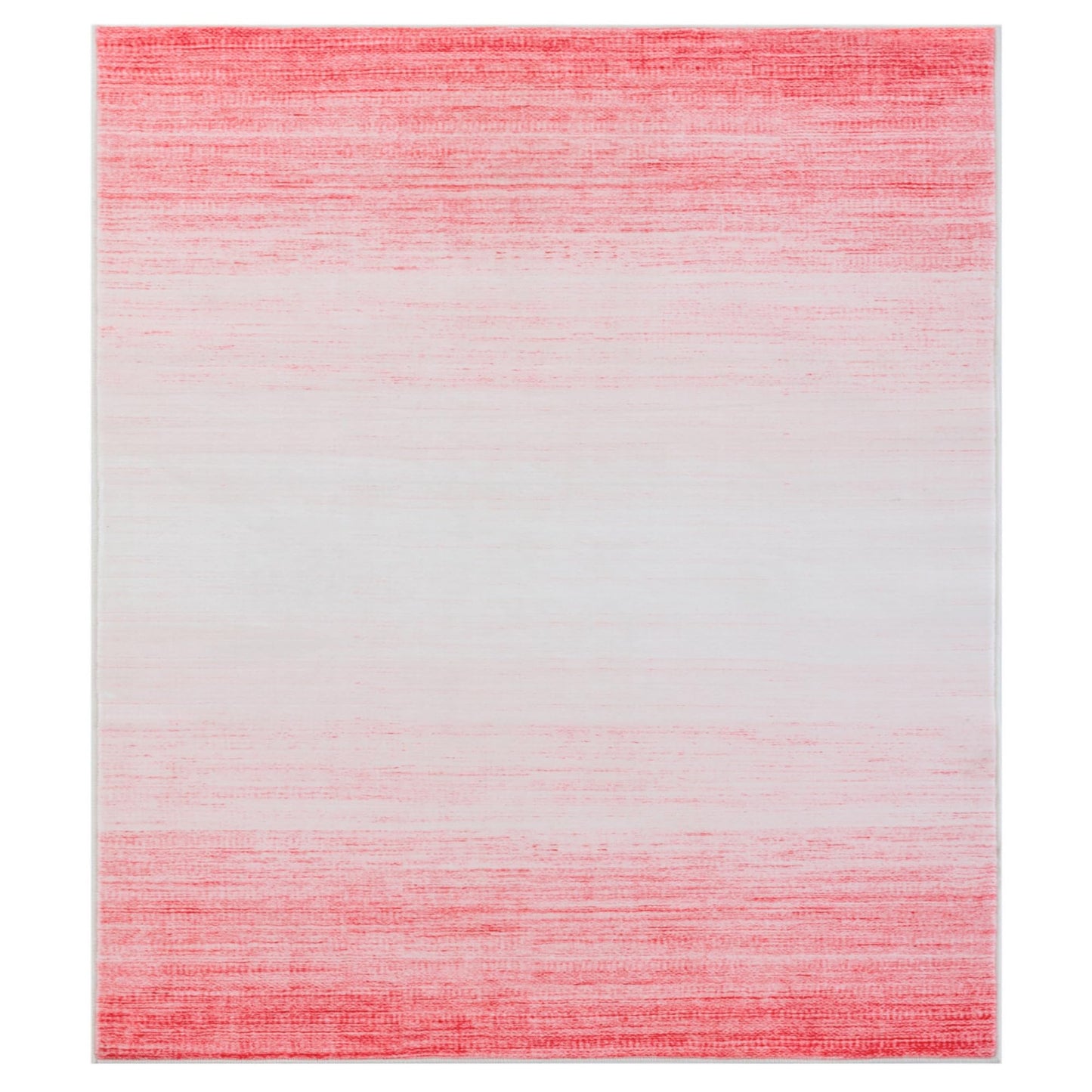 Carvapet 9x12 Area Rug - Pink Gradient Ombre Modern Carpet Low Pile, Non Slip Rubber Backing Easy Clean Foldable Big Thin Floor Rugs for Living Room Bedroom
