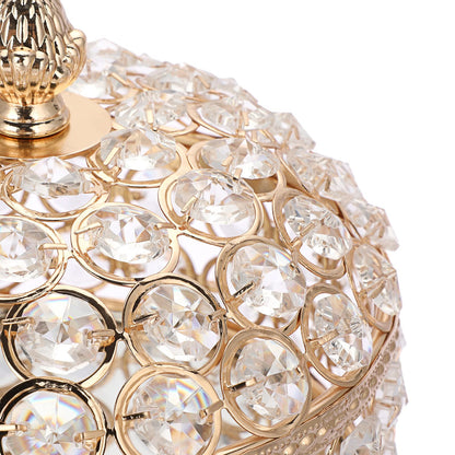 Hipiwe Crystal Jewelry Box Jewelry Trinket Organizer Box Gold Treasure Box Luxury Home Decor Ring Earrings Storage Holder Keepsake Box for Women,X-Large