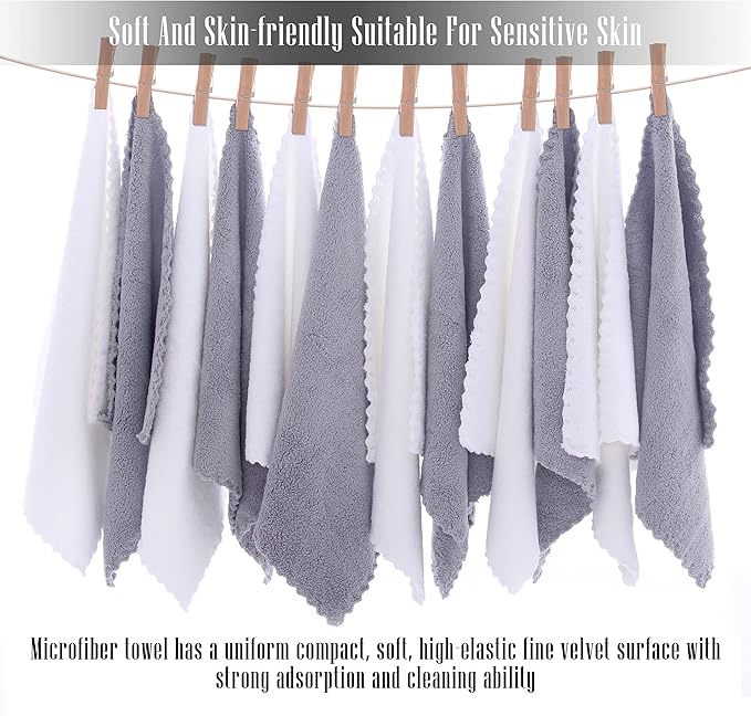 TENSTARS 12 Pack Premium Washcloths Set