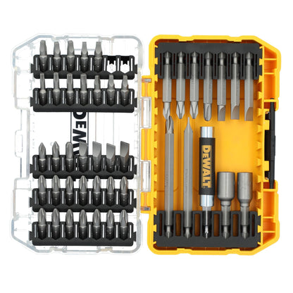 DEWALT Screwdriver Bit Set with Tough Case, 45-Piece (DW2166), Grey/Silver Screwdriving Set With Tough Case