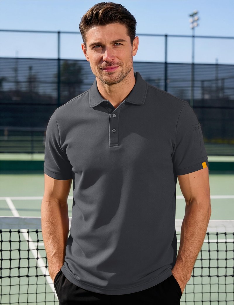 MAGCOMSEN Mens Golf Shirt Short Sleeve Dry Fit Collared Moisture Wicking Work Shirts Casual Stylish Performance Business Polos