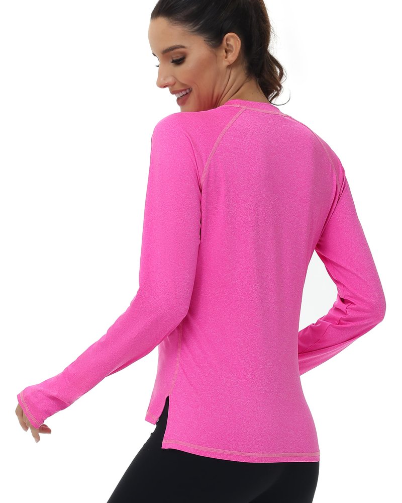 Swim Rash Guard Shirts for Women - UPF 50+ Long Sleeve UV Sun Protection SPF Shirt for Sports Gym Running Workout Fishing