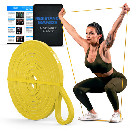 Pull Up Assistance Resistance Bands - Long Loop Power Bands for Men and Women - Strength Power Flexibility Training at Home & Gym - Ebooks & Workout Chart Included by Iron Core Fitness