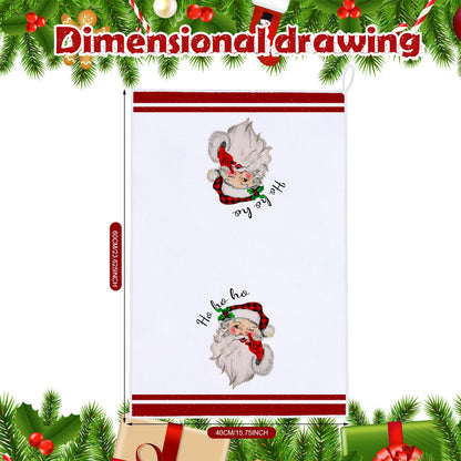 Oudain 6 Pcs Christmas Kitchen Towels Red and White Christmas Hand Towels Xmas Tree Snowman Dish Cloths 24 x 16 Inch Santa Truck Decorative Tea Dishcloths for Home Kitchen Bathroom Winter Xmas Gifts