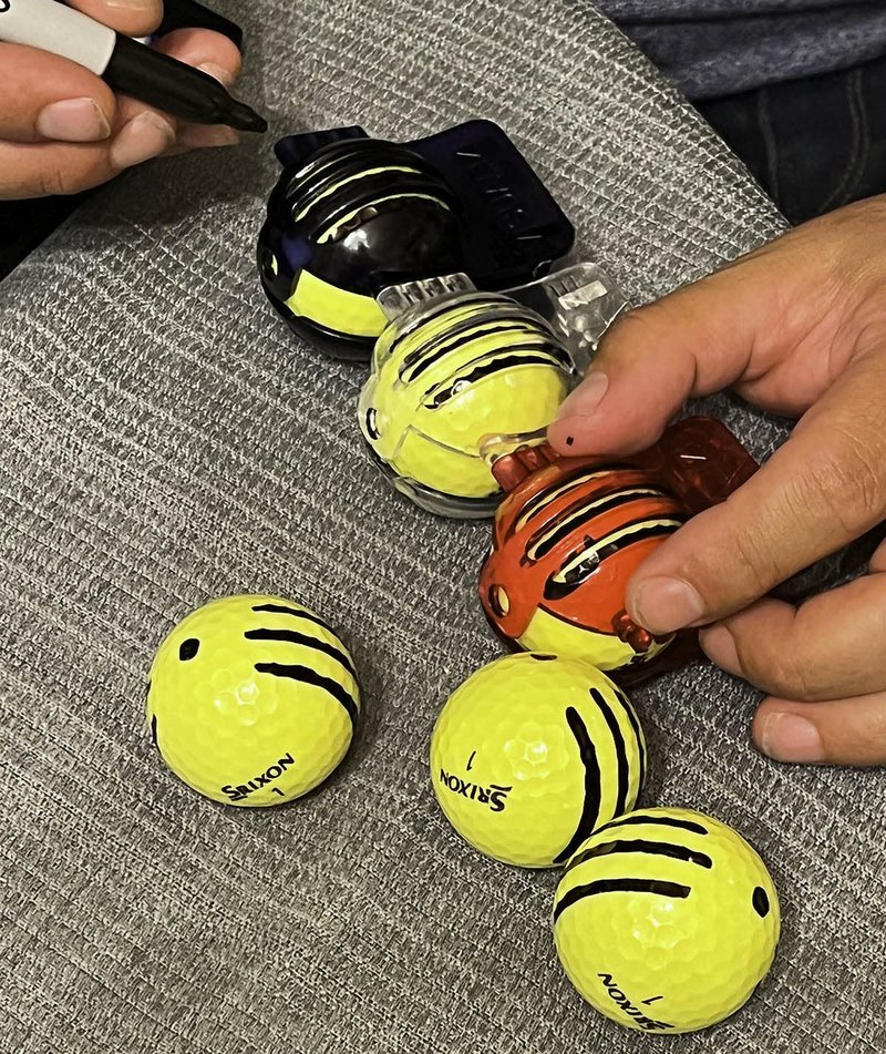 VISUALIZE Tri-Line Connect Golf Ball Line Marker Tool Kit, 3 Alignment Stencils with Marker Pen, 3-Line Putting Alignment Aid and Golf Training Accessory